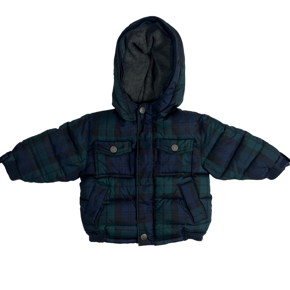 BabyGap Toddler Plaid Puffer‎ Jacket Hooded Winter Coat 12-18 Months
